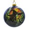 Witch and Black Cat Stained Glass Handblown Ornament, Spooky Halloween Decor